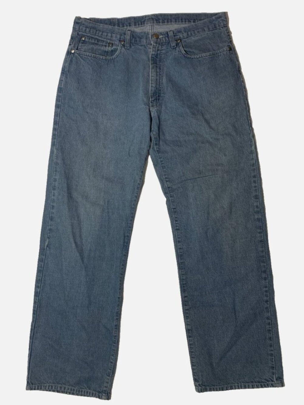 Vintage Polo Jeans Co Ralph Lauren Mens 34x32 Signature Banner Blue Denim Y2K